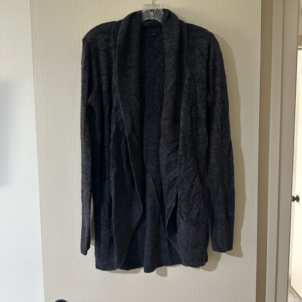 Barefoot Dreams Charcoal Cardigan Sweater